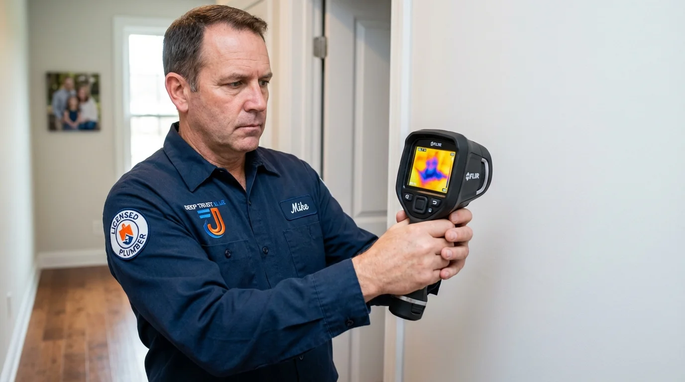 Thermal imaging leak detection by Johns Plumbing LLC in Hahnville